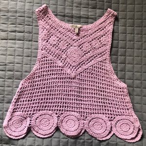 Lavender Crochet Crop Top🌸